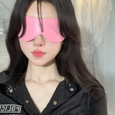 Sexy Leather Blindfold Eye Mask – Red, Pink & Black